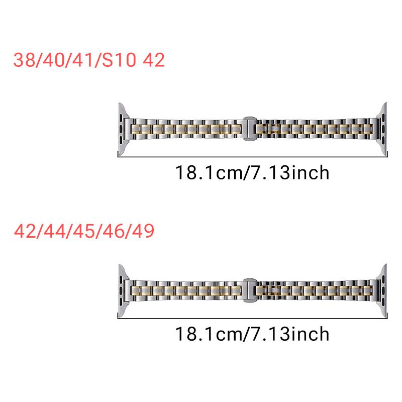 Metal Watch Band for iWatch Ultra/SE/11-1 For 38/40/41/42mm Silver & Golden For Apple Watch Strap Watch Accessories
