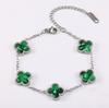 13mm Four Leaf Clover Bracelet Non Fading Double Sided Lucky Fritillaria Fashion Premium Silver