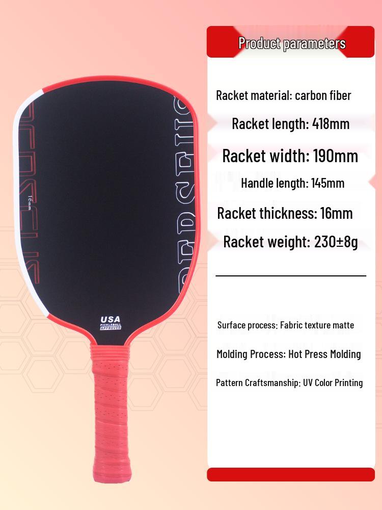 Carbon Fiber Pickleball Paddle - Agassi Style Set