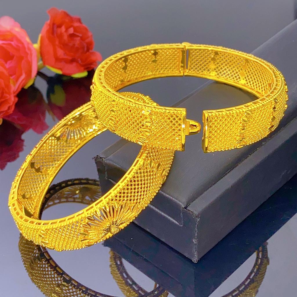 2026 Bliski Wschód Piaskowe Złoto Paw Bransoletka Dubajska Panna Młoda Ślub Nieblaknąca Pozłacana Bransoletka
