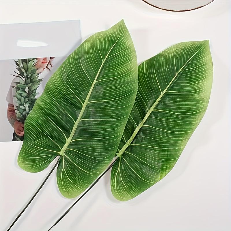 10pcs Realistic Artificial Banana Leaf Palm Branches,Fabric Material, Perfect for Home&Garden Decor, Weddings,Decorative Foliage