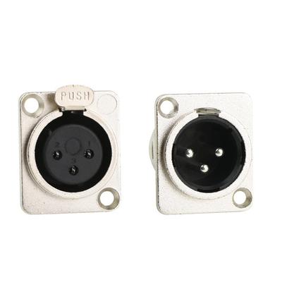 3 Pin XLR Plug 3 Pin Male & Female Panel Mount Seatpost