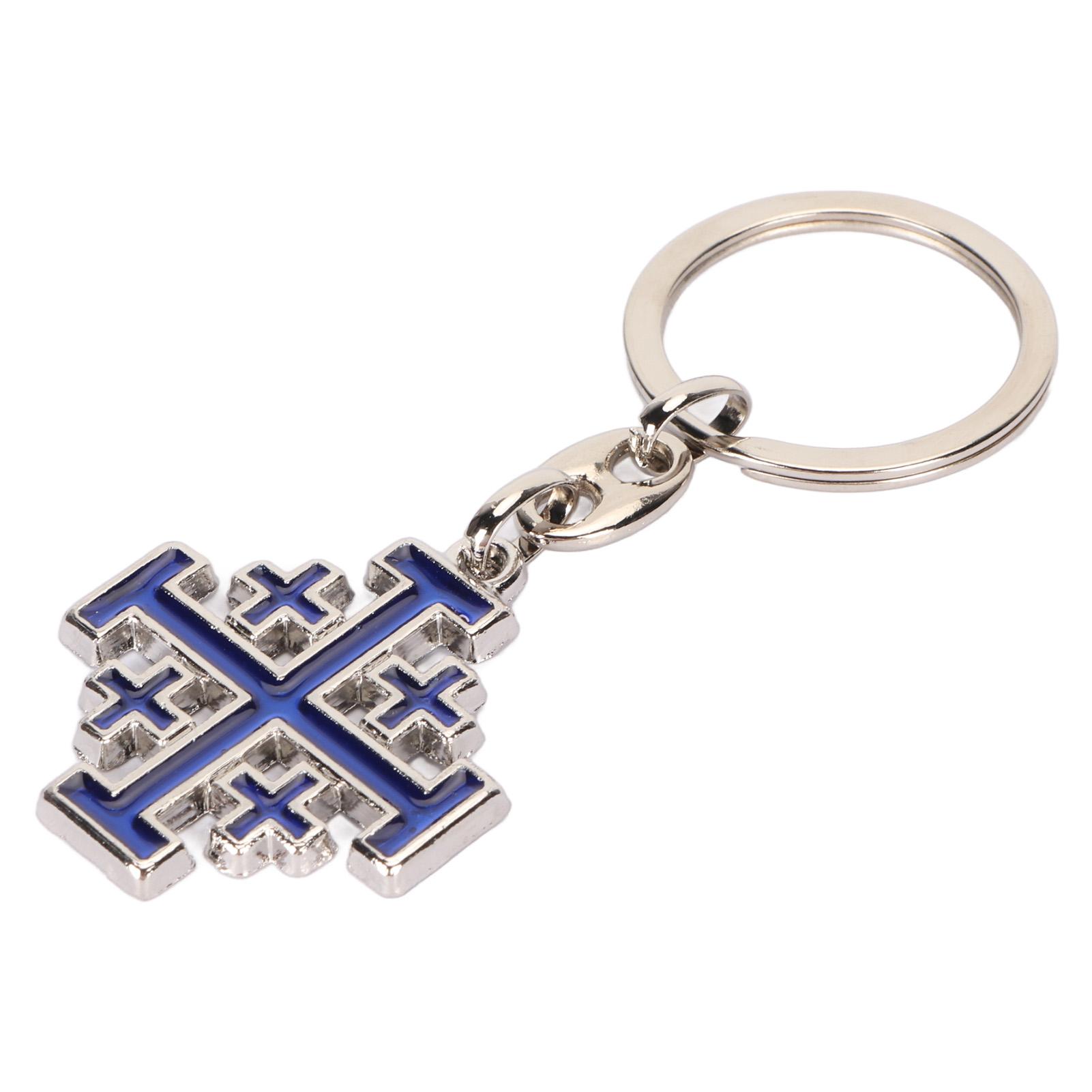 Крест Брелок Яркие Цвета Стиль Крест Прочный Сплав Гипоаллергенный Религиозный Брелок для Рюкзака Сумки Кошелька