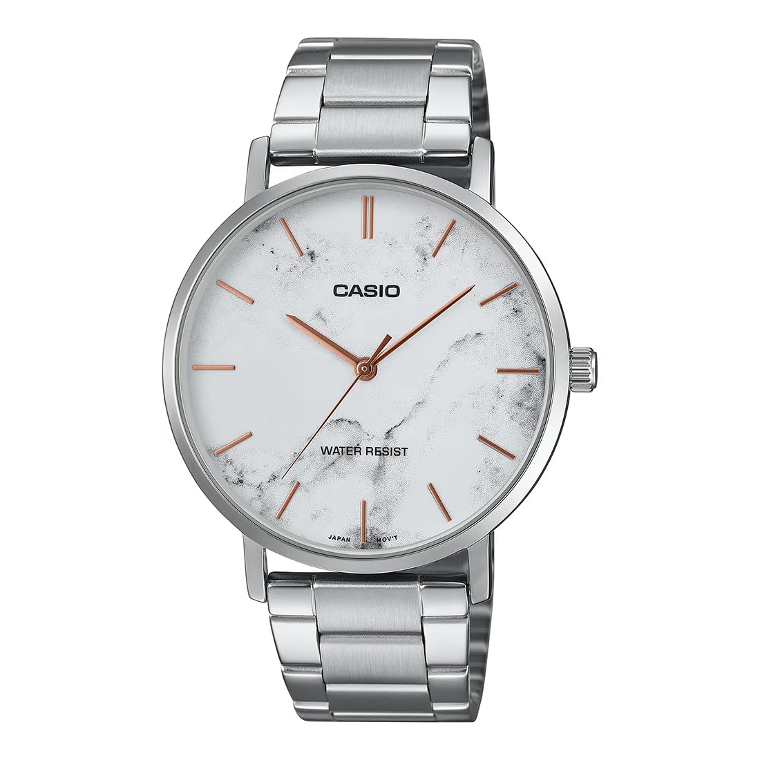 

Casio Analog Minimalistic White Marble Dial Modern Men s MTP-VT01DM-7AUDF, White, белый