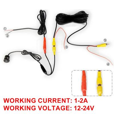 6m Reverse Camera Cable RCA Extension with Detection Cable 6V Power Cable for Car Truck RV Backup Camera Monitor Installation