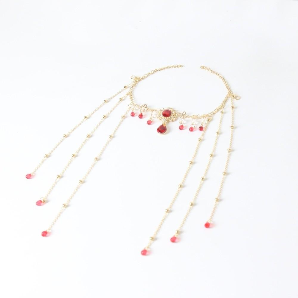 Water Droplet Clavicle Chain Tassel Chain Shiny Choker Luxury Rhinestone Necklace Bridal