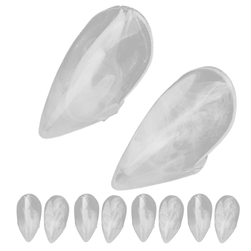 10pcs Halloween Party False Teeth Set Transparent Resin Cosplay Dentures Prop Decoration15mm   0.6in
