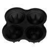 4 Hole Ice Cubes Mold Silicone Ice Ball Maker Mould Tray for Home Kitchen SuppliesBlack