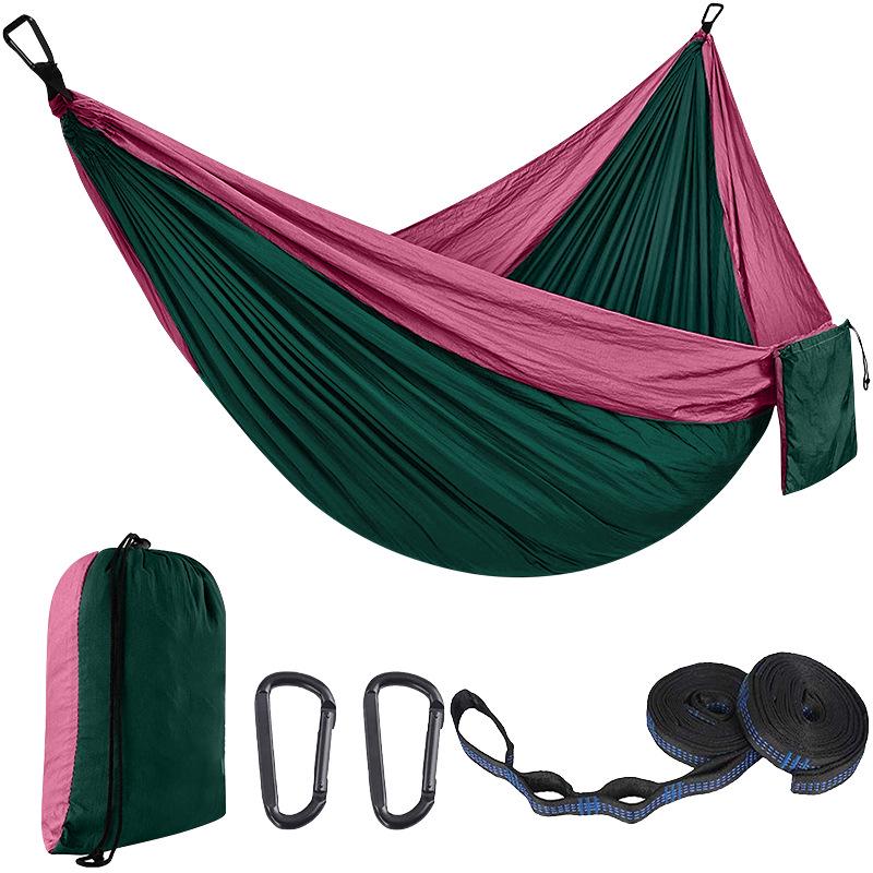Customized Nylon Parachute Hammock: Single/Double Anti-Rollover Swing Chair for Camping & Indoor/Outdoor Use.
