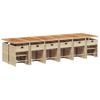 Vidaxl 17-Cz. Garden Furniture Set With Cushions, Beige, Poly Rattan