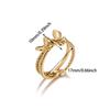 Minimalist Corss Hollow Opening Rings For Women Flower Buds Anillos Fashion Ring Gold Color Romantic Jewelry Party Punk Gift