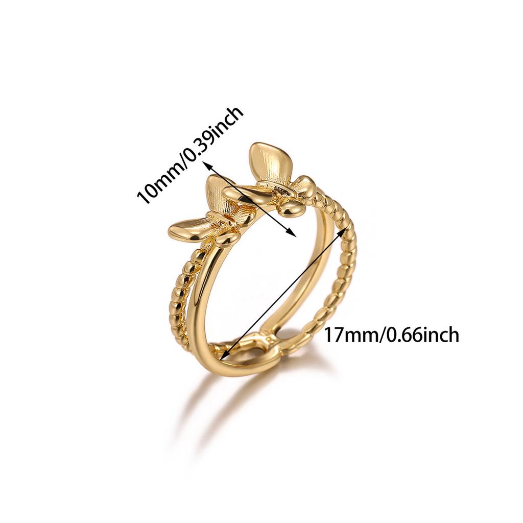 Minimalist Corss Hollow Opening Rings For Women Flower Buds Anillos Fashion Ring Gold Color Romantic Jewelry Party Punk Gift