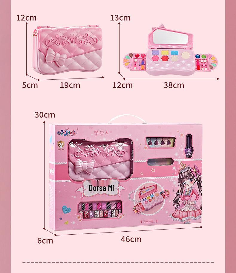 Prinzessin Make-up Set für Mädchen - Kosmetikkoffer mit Lippenstift & Nagellack