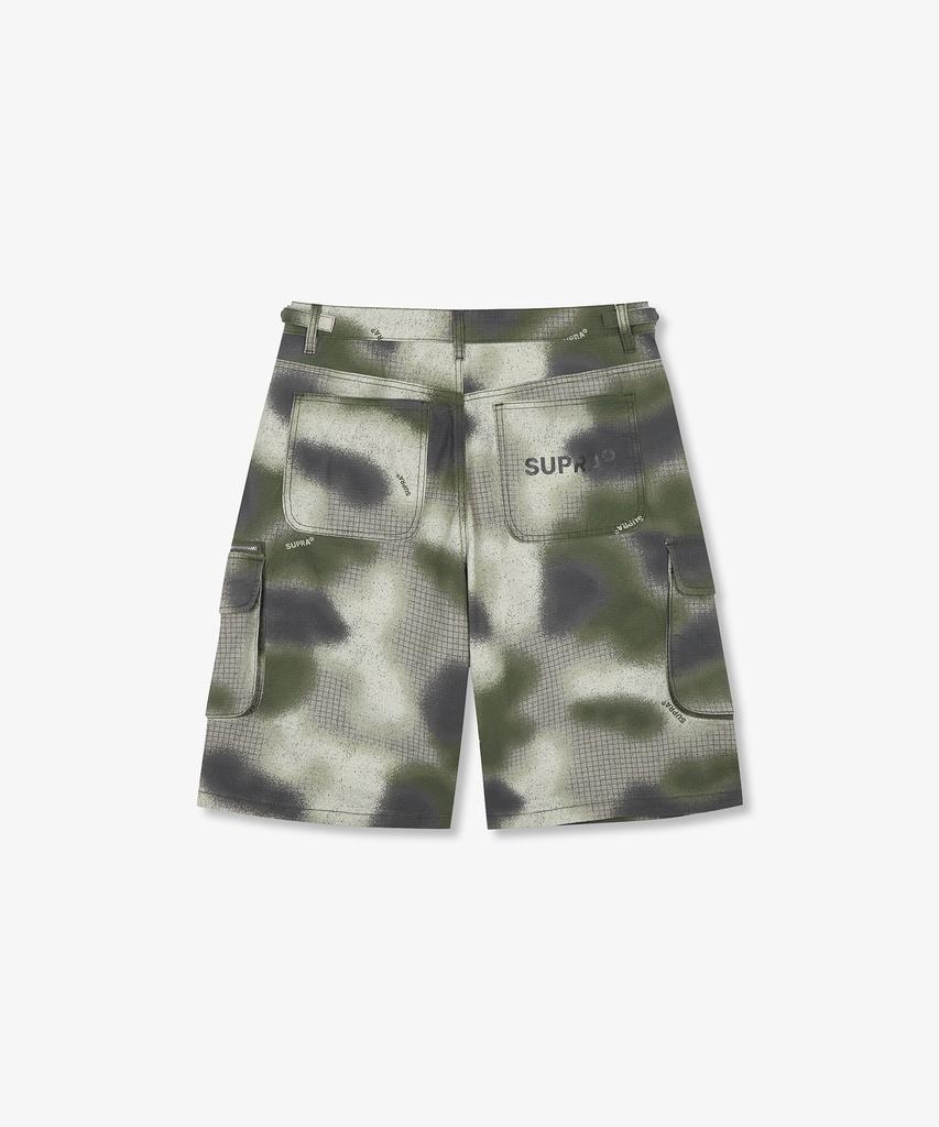 SUPRA Cargo Double-Pleat Bermuda Pants (Khaki)