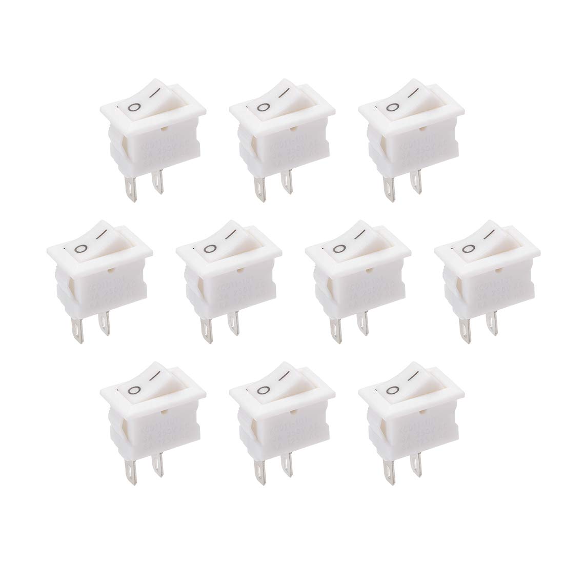uxcell SPST Mini Boat Rocker Switch for Boat Car Marine Toggle Switch ON/OFF AC