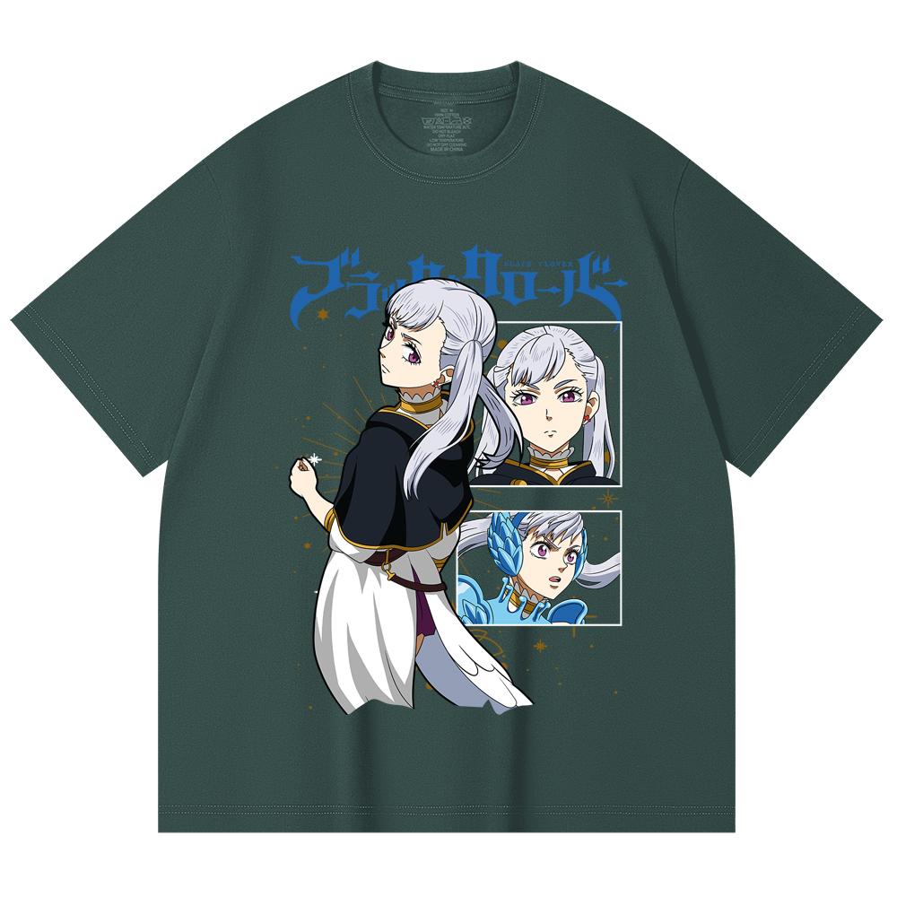 230 Gsm 100% Cotton Black Clover V3 Noelle Print Unisex Heavy Cotton T Shirt