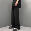 Wide-leg Ice Pants Men's Summer Ins American Retro Drape Floor Pants Loose Straight Trendy Sports Casual Pants