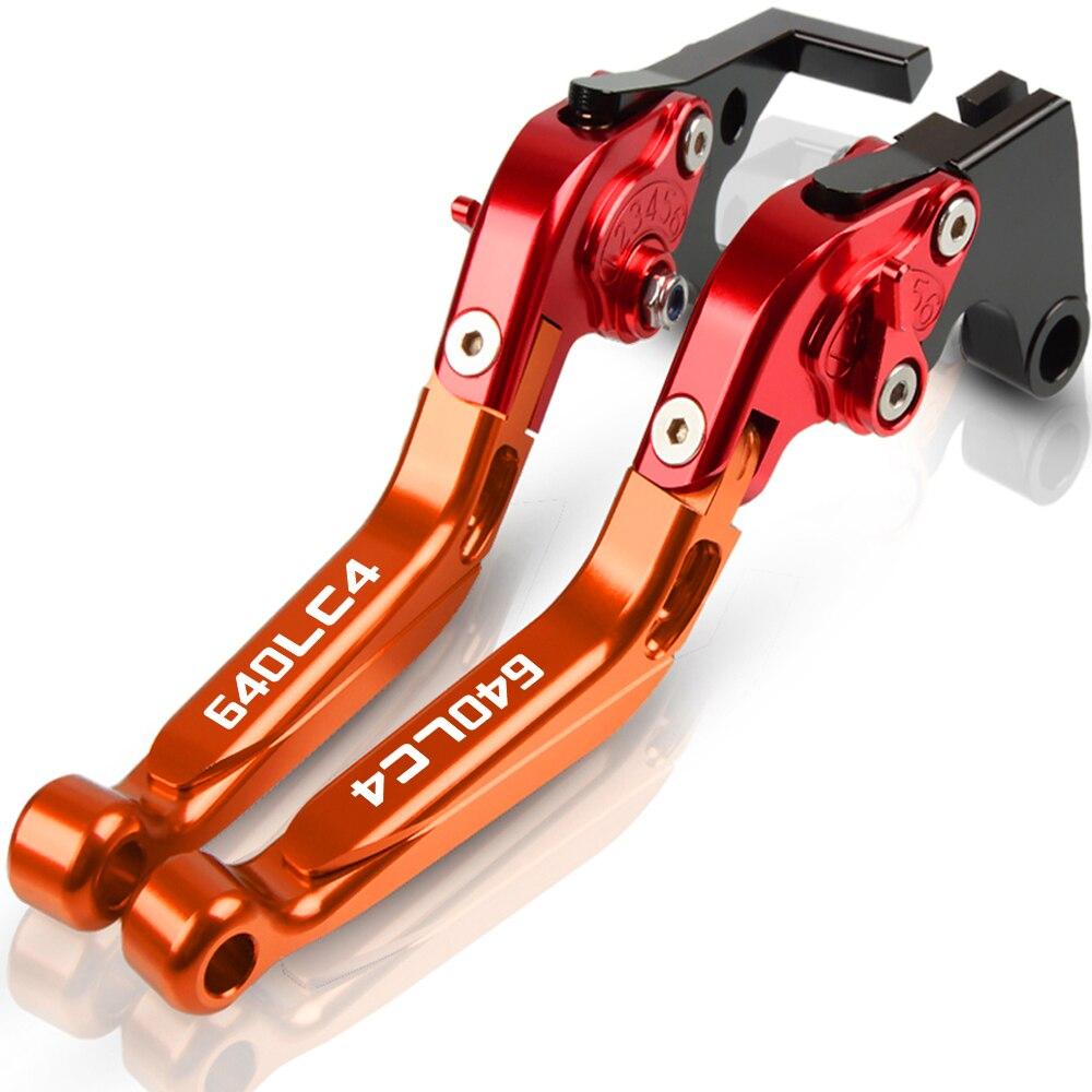 Motorcycle CNC Adjustable Extendable Foldable Brake Clutch Levers 640 LC4 Accessories For 640LC4 2003 2004 2005