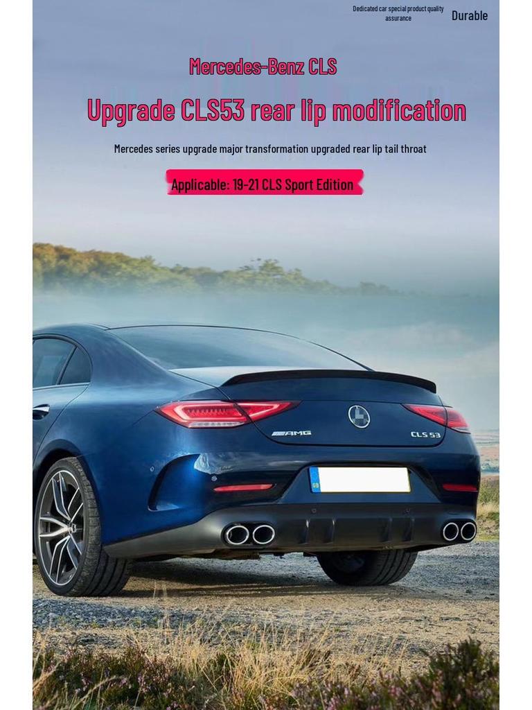19-21 Mercedes-Benz CLS260/300/350 AMG CLS53 Rear Lip Quad Exhaust Tips