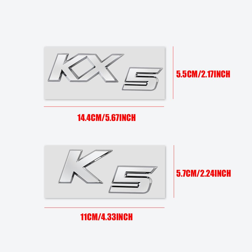 3D ABS Styling K3 K4 K5 KX5 Badge Car Body Rear Trunk Sticker Decor Auto Accessories For Kia K2 Ceed Carnival Picanto Soul EV6