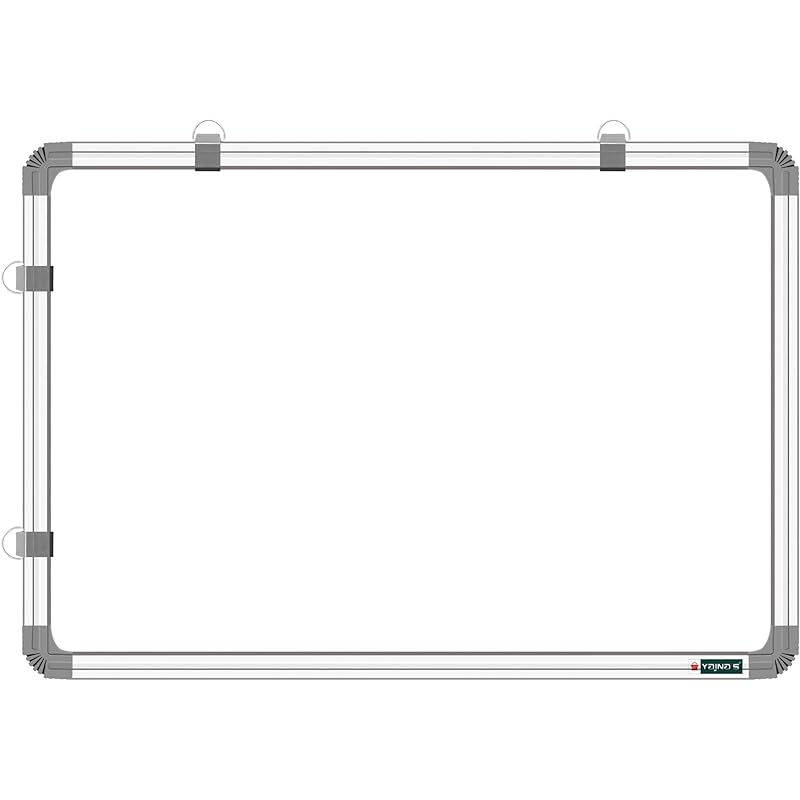 Yajnas Non Magnetic 1.5X3 Feet Double Sided White Board And Chalk Board Both Side Writing Boards, One Side White Marker