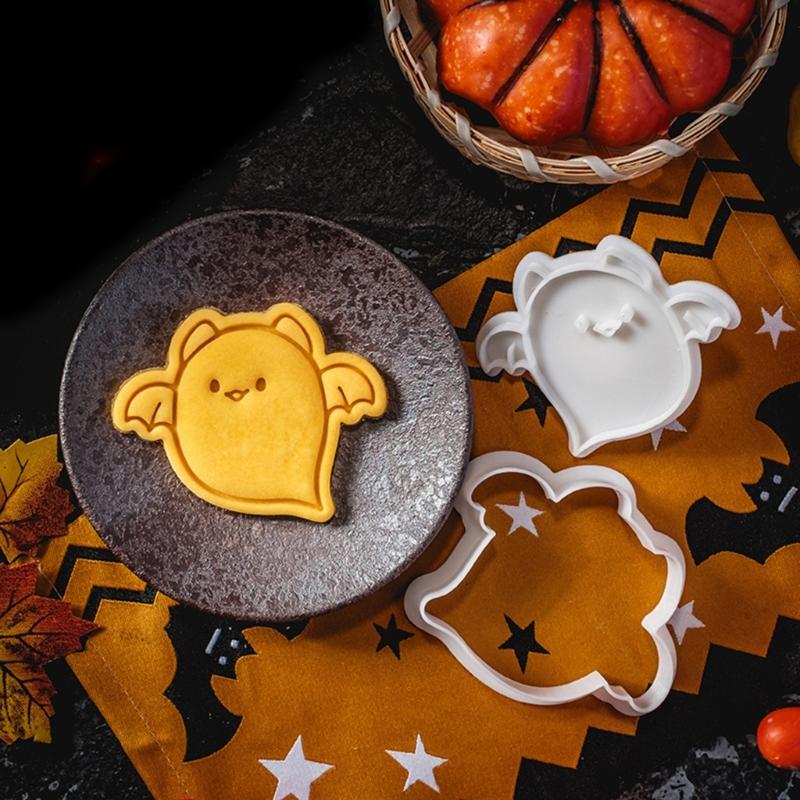 5Pcs Biscuits Mold Halloween Specter Cookie Cutter Biscuits Fondant Cookie Stamp Kitchen Tool Party Supplies