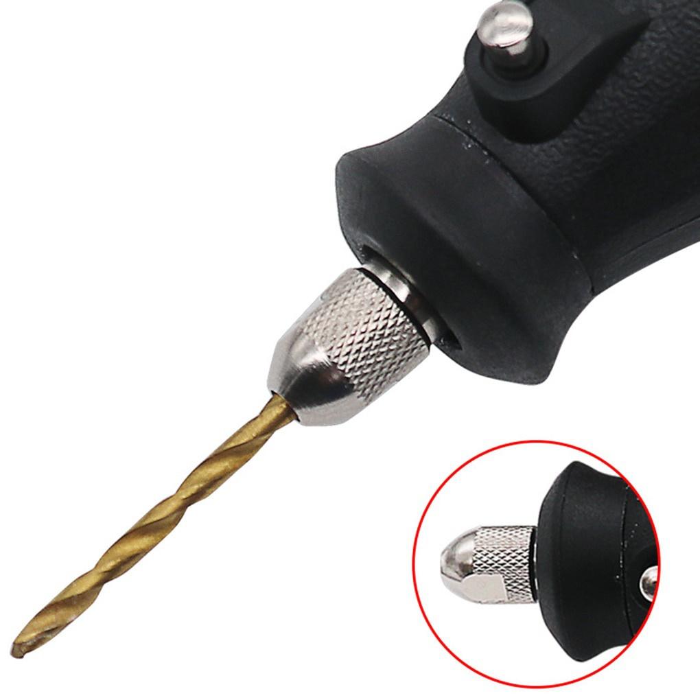 11Pcs 0.5-3.2mm Brass Drill Chucks Collet Bits 4.8mm Shank Screw Nut Replacement
