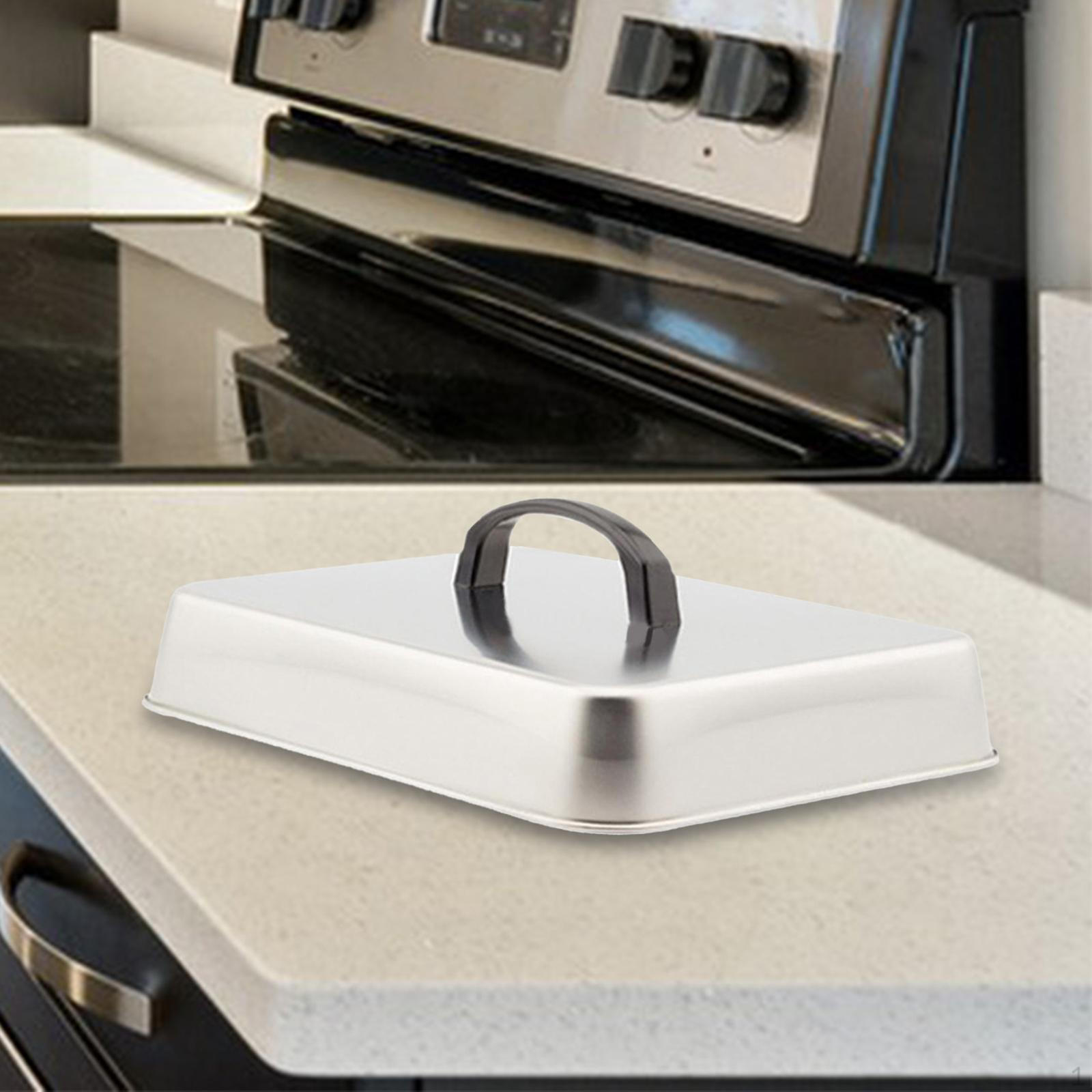 

304 Stainless Steel Grill Lid for Basting, Cover Steaming Food Commercial Steaks, Patties,