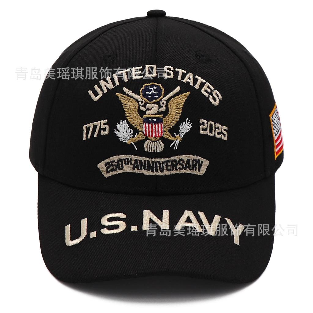 250. Jahrestag USA. Marineblaue bestickte Kappe, Unisex Outdoor-Hut