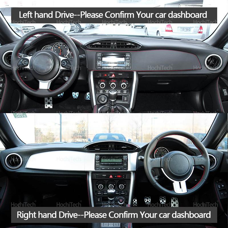 Anti-UV Suede Leather Dashmat Black/Brown Dashboard Cover Sun Shade Carpet Non-slip Pad for Subaru BRZ 2012- 2016 2017 2018