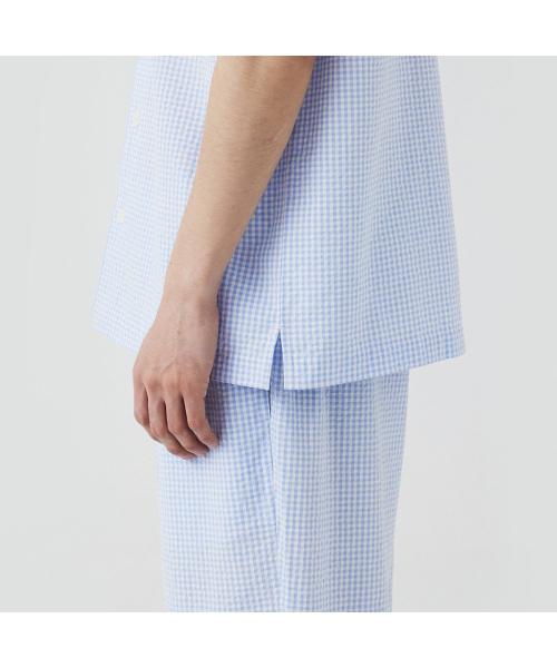 [JAJU] Men's Cotton Seersucker 3/4 Pajama Set [Shipped from Korea] 100% Authentic