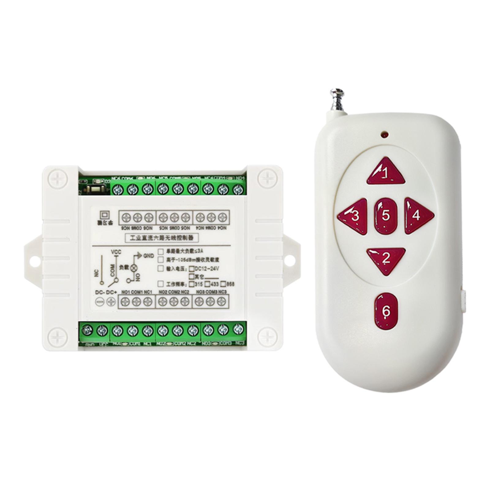 

Efficient 6Control Switch 105dBm 315/433Hz AKS Remote Control Long Distance Strong Signal Penetration B