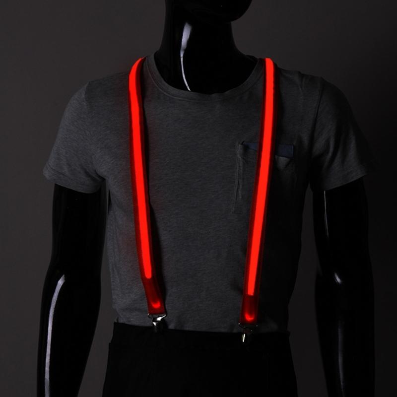 Light Up Suspender Brace for Men Back Harness Strap for Music Festival Party Night Club Costume Shoulder Bondage Strap