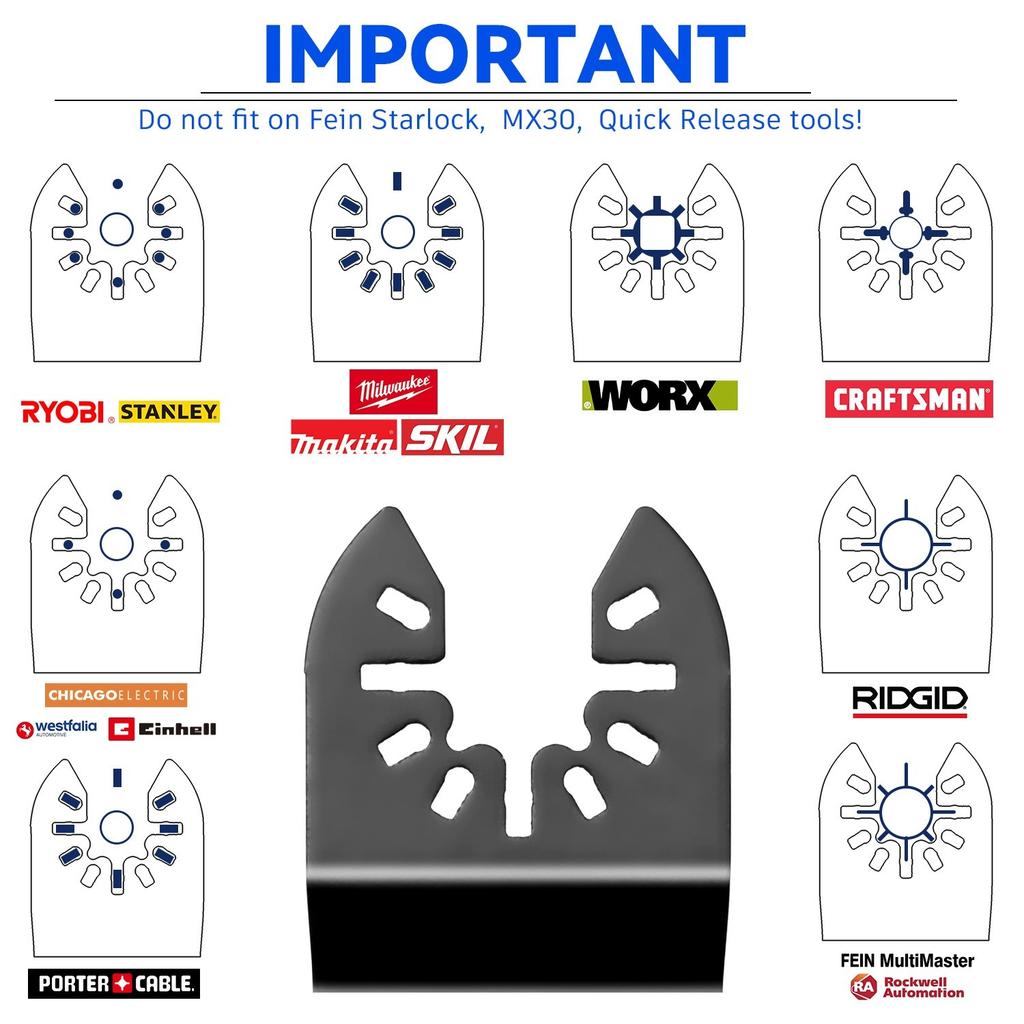 1/3PCS Oscillating Multi tool Hook Knife Blade,  Multitool Saw Blades for Cutting Soft Materials Roofing Shingles, PVC Carpet