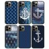 Blue Boat Anchor Printing Drawing Phone Case Back Cover for iPhone 17 Air 16 15 14 13 11 12 Pro Max Plus Coque