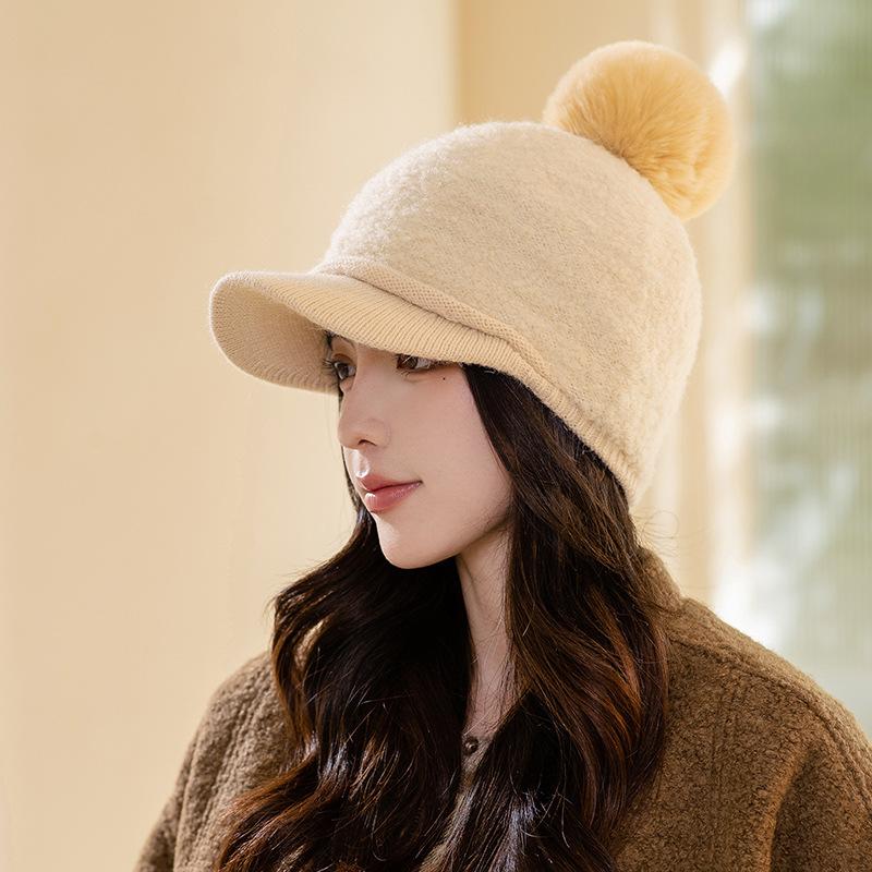 Women S Winter Warm Fleece Lined Baseball Cap For Big Head Korean Style Casual Hat