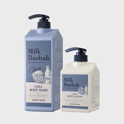 Sarah Dusjsåpe 1200ml + Bodylotion 600ml (Hvit musk)