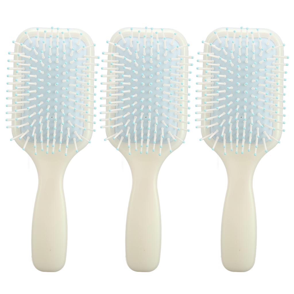 3pcs Paddle Hairbrush Silicone Hairdressing Massager Portable Detangling Paddle Brush for Women