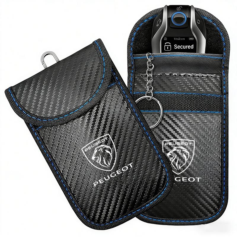 1pc Car Key Case Signal Blocker Bag RFID Shielding Y Pocket For Peugeot 206 307 308 207 3008 208 407 508 2008 5008 301 Citroen DS