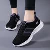 Comfortable All-black Women's Shoes Spring and Summer Mesh Shoes Women's Breathable Sports Shoes Women's Soft-soled Running Shoes Casual Work Shoes