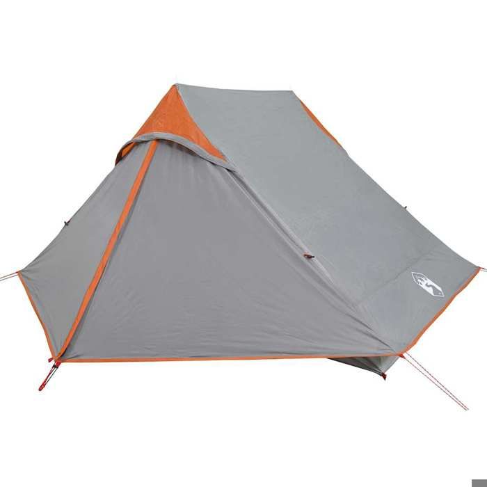 Camping Tent - vidaXL - 2 Persons - Waterproof - Grey - Easy To Set Up