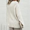 Women's Cable Knit Sweater, Color Long Sleeve Pullover for Fall Winter Casual Wear