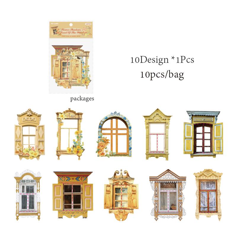 Delicate Material Paper Flower Windowsill Hollow Background Stickers Collage DIY Photo Frame Greeting Card Gift Decoration Paper