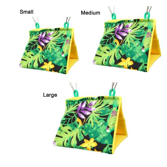 Bird Nest Hanging Comfortable Flannel Printing Parrot Hammock for Small Pets