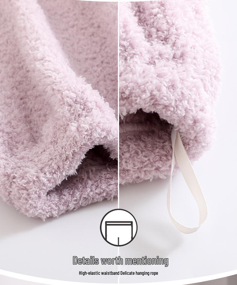 Set pigiama da donna in flanella invernale - Spesso, maniche lunghe, pantaloni, cardigan, caldo, casual, vestibilità ampia