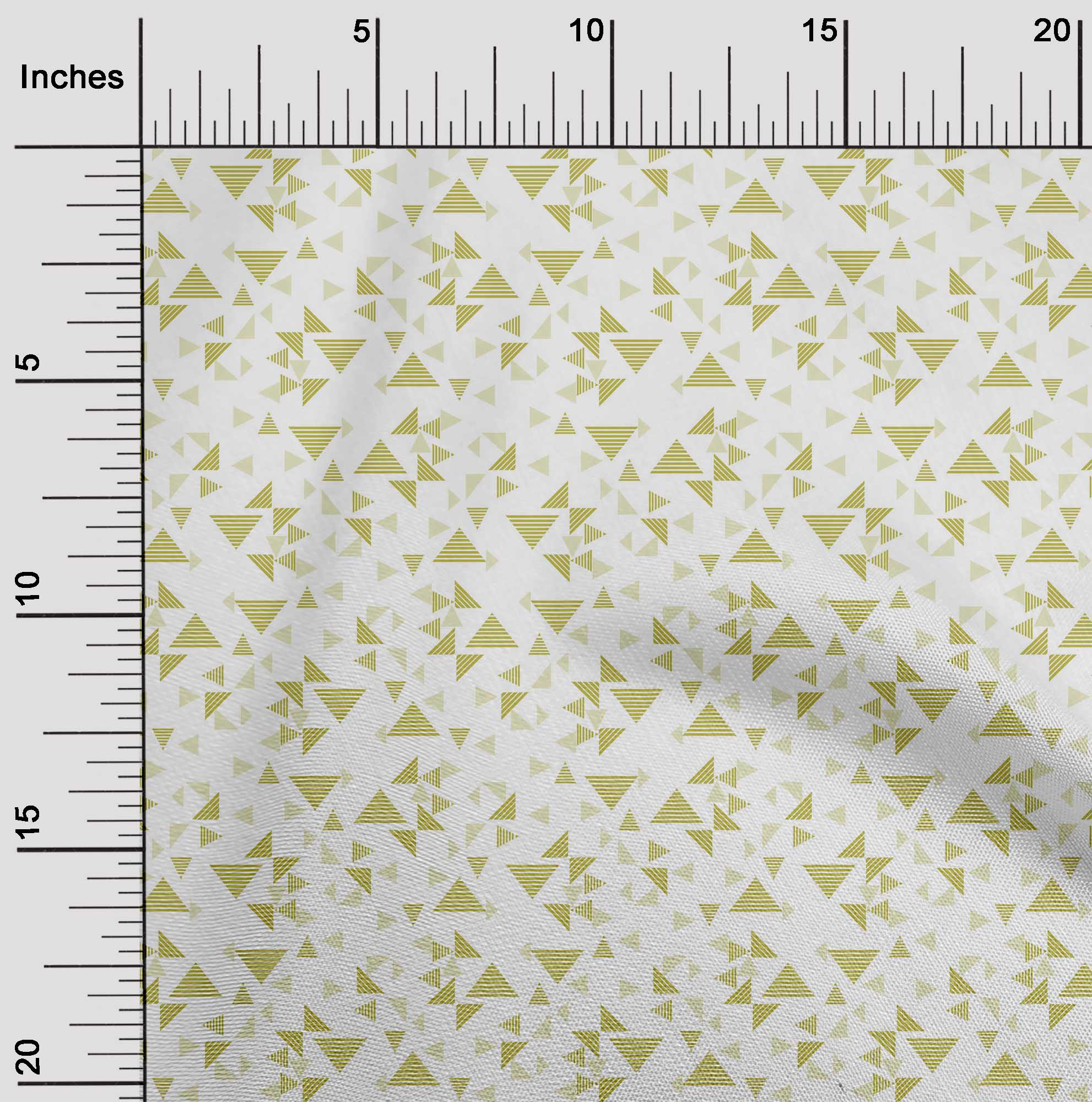 

OneOone Cotton Flex Тканина з трикутним геометричним принтом на ярди 40 дюймів 42 Inch Wide - Viscose Chiffon зелений