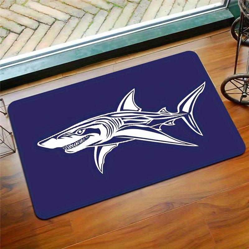 

Shark-Themed Non-Slip Rug - Machine Washable, Perfect for Gaming Room, Bathroom, Kitchen, Living Room, Bedroom, and Entryway Dec 40cm x 60cm