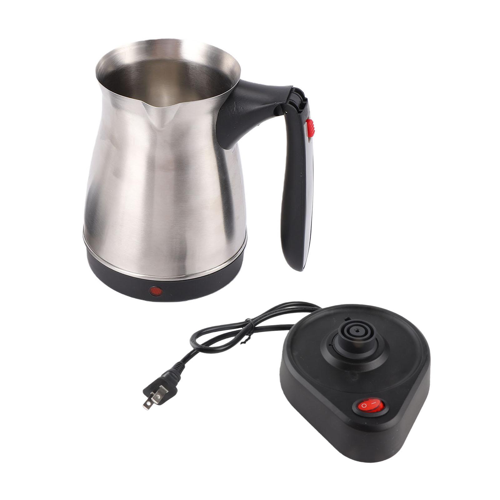 Cafetera de Acero Inoxidable 500ml Máquina de Café con Asa Capacidad 5 a 6 Tazas Cafetera para Hogar Viaje gray