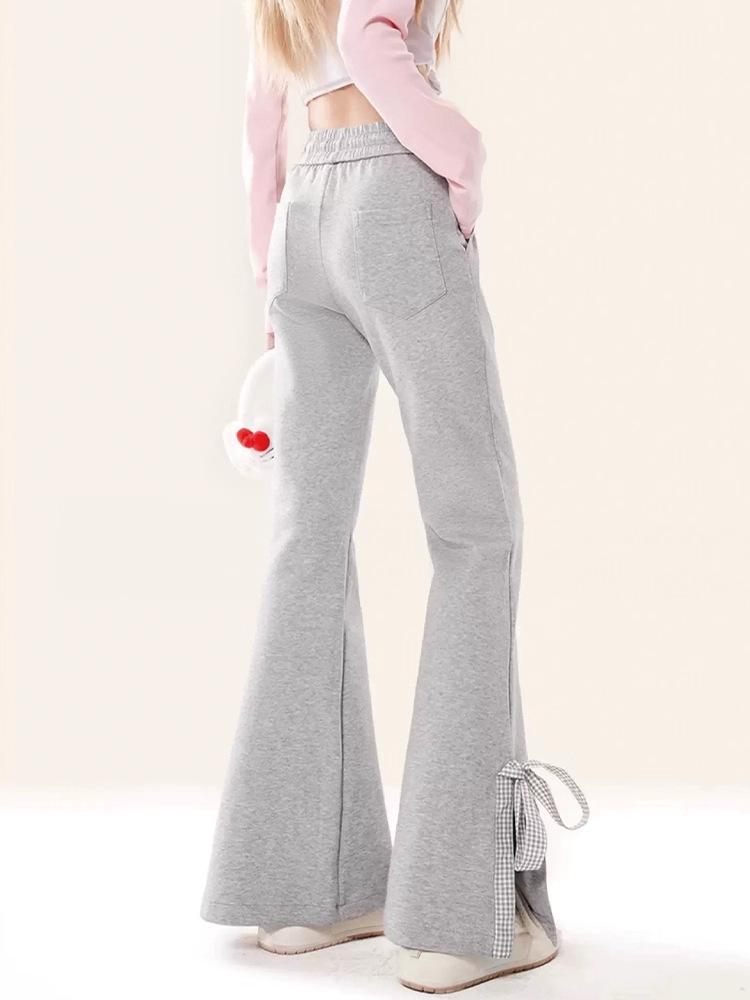 Süße Hose mit Schleife, hoher Taille und weitem Bein - Damen-Frühjahr/Sommer 2026 Trend