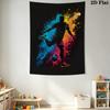 Soccer Art Pattern Home Decor Tapestry, Wall Hanging, Decorative RV Wall Cloth.MGT0918156